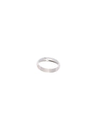 Silver ring on a white background