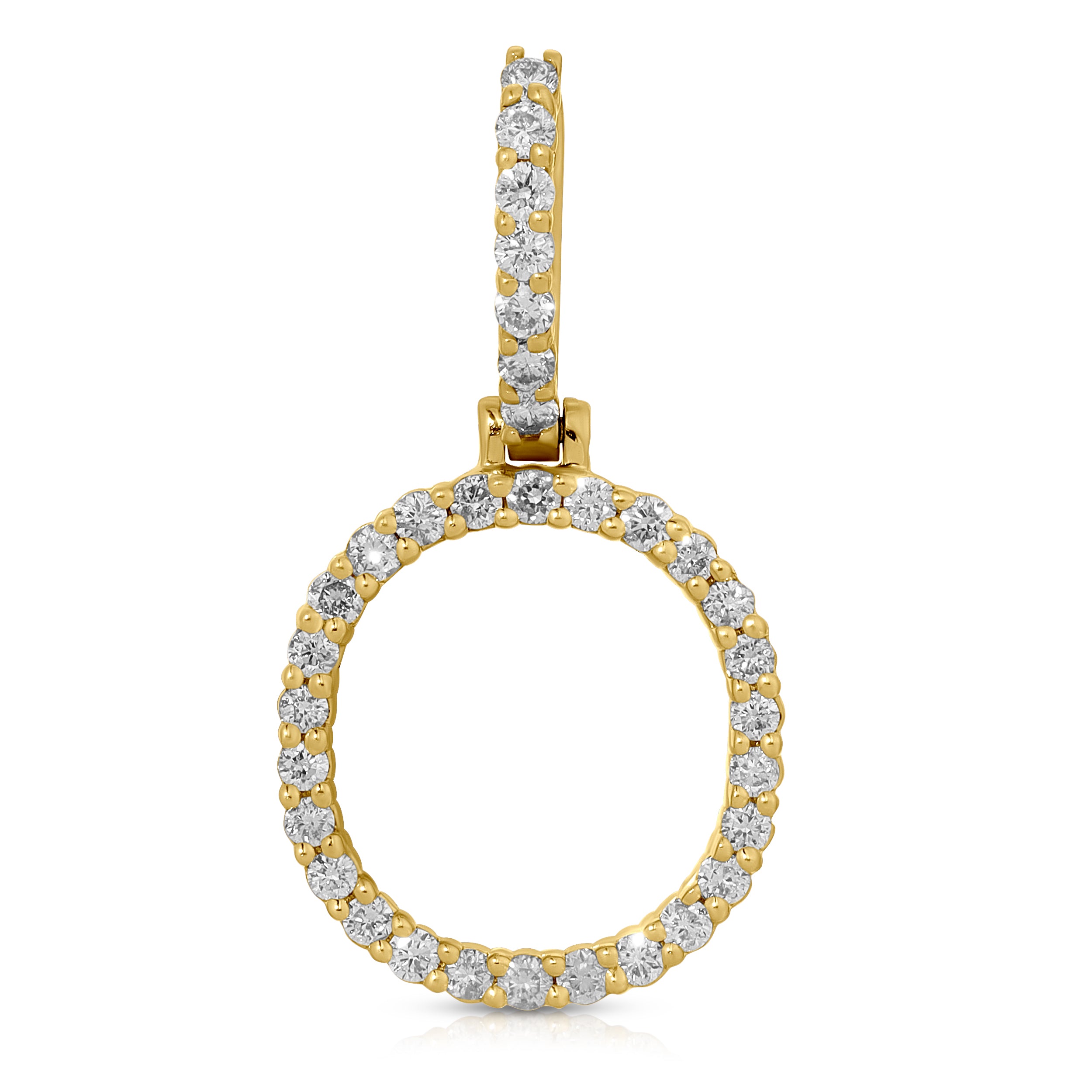 Letter O Initial Diamond Pendant - Artwell&Co