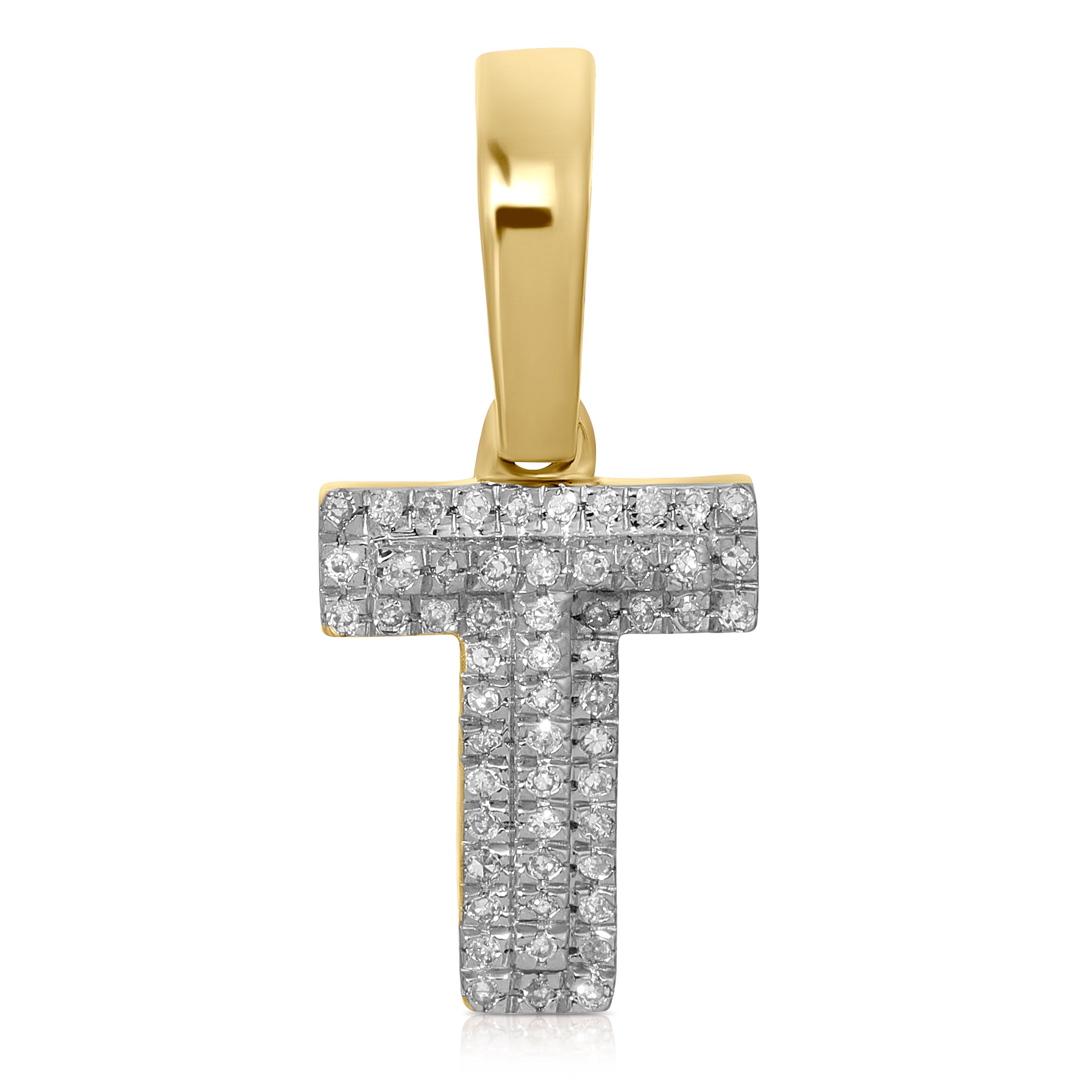 Small T diamond pendant - Artwell&Co