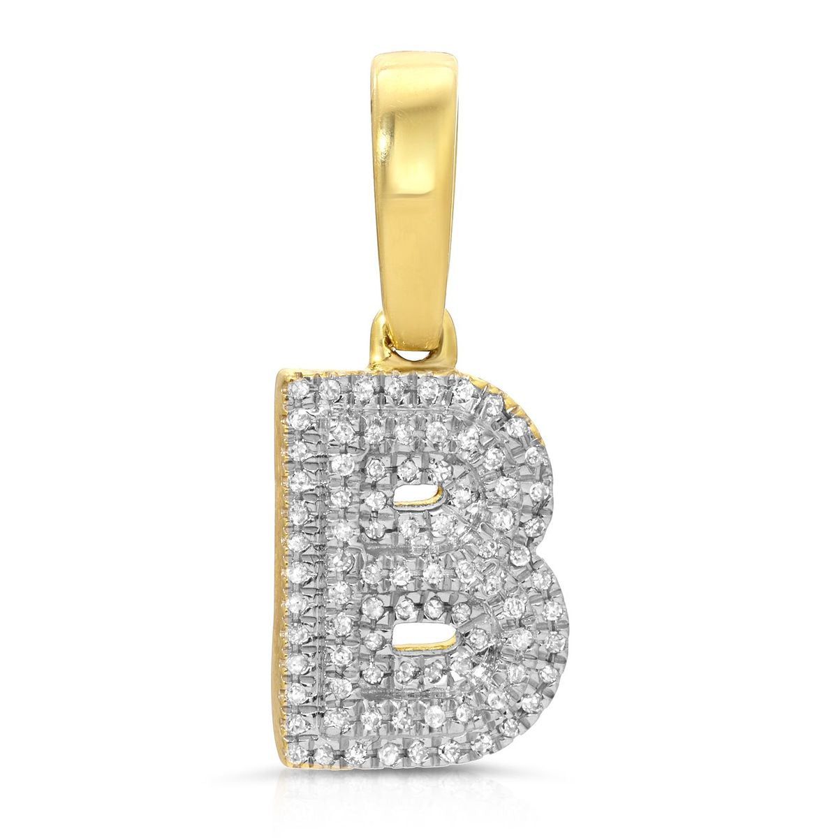 Small B diamond pendant - Artwell&Co