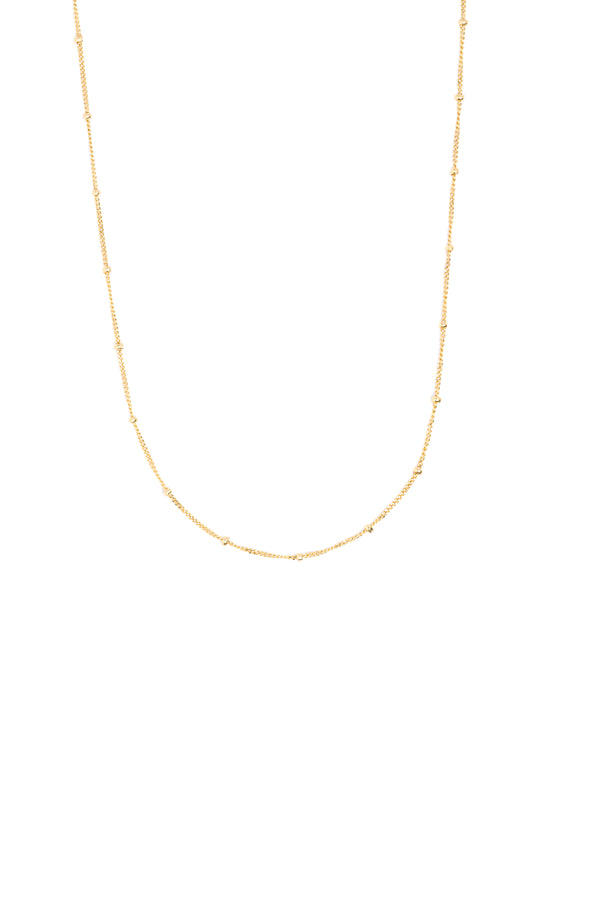 10K Gold Beaded Curb Cuban Chain