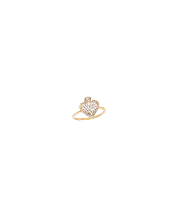 10K Gold Spade Diamond Ring