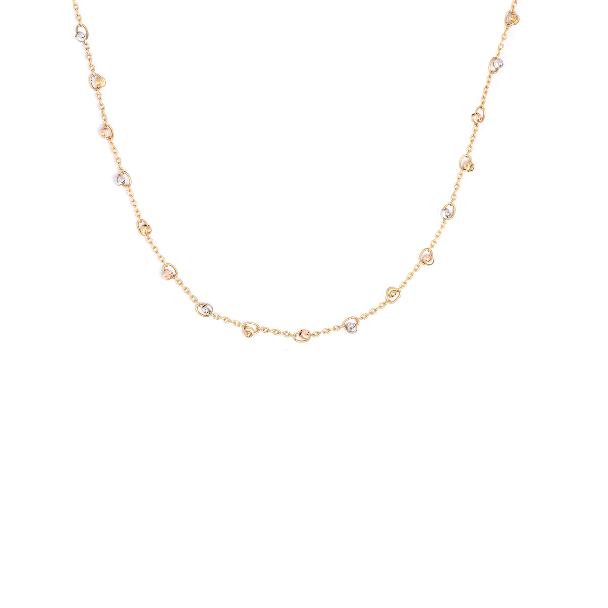 Get 10K Gold Tri-Color Fancy Mooncut Chain – Unique Shimmer Design ...