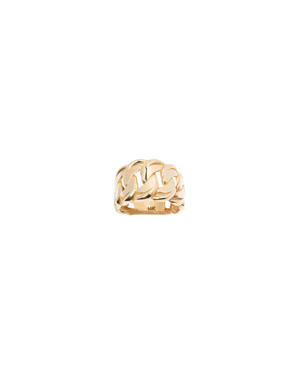 14K Gold Cuban Link Ring