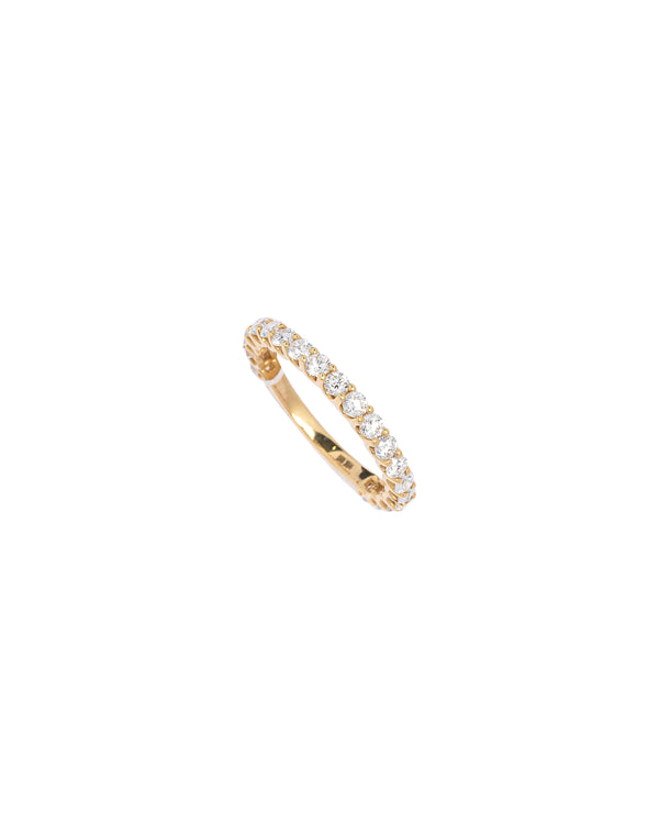 14K Gold Diamond Half Infinity Ring