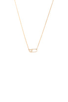 Gold necklace on a white background