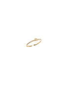 Gold ring on a white background