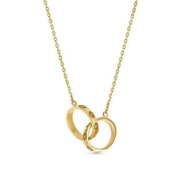 14K Gold Inside Heart Necklace