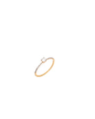 Gold bracelet with small diamonds on a white background