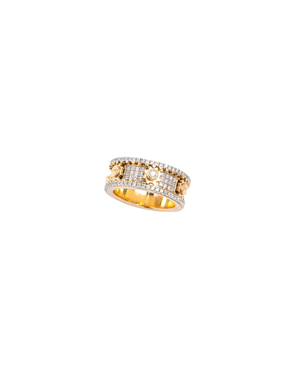 14K Gold Spinning Diamond Ring