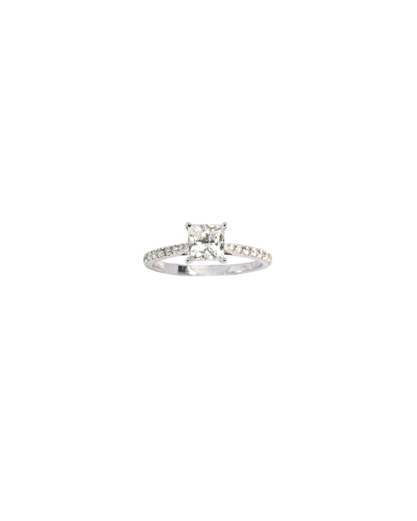 14K White Gold Princess Cut Wedding/Engagement Ring