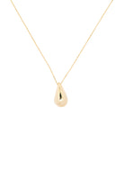Large tear drop diamond necklace 14K yellow gold