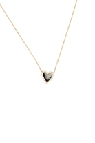 Necklace with a heart-shaped pendant on a white background