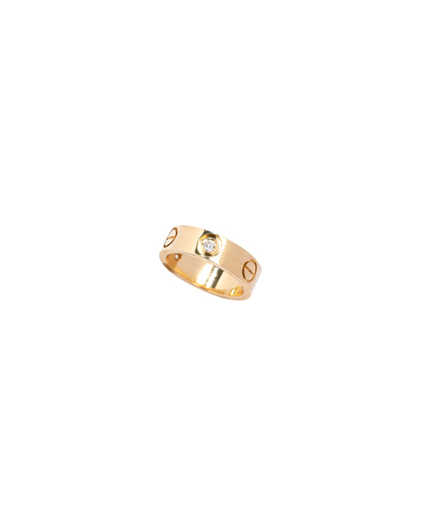 18K Gold Cartier Love Diamond Ring