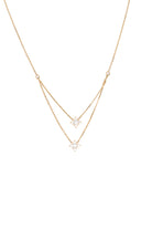Double square diamond pendant in yellow gold fine jewelry