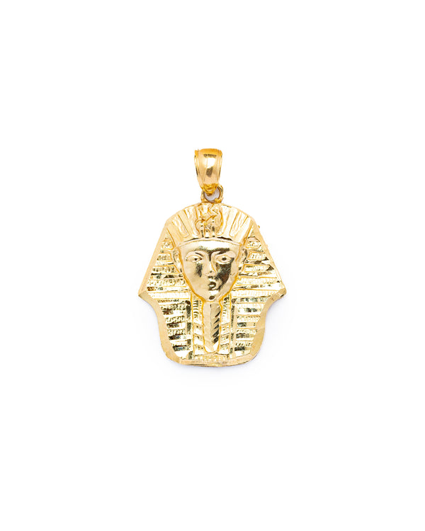 10k Gold Egyptian Pharoh Head Pendant