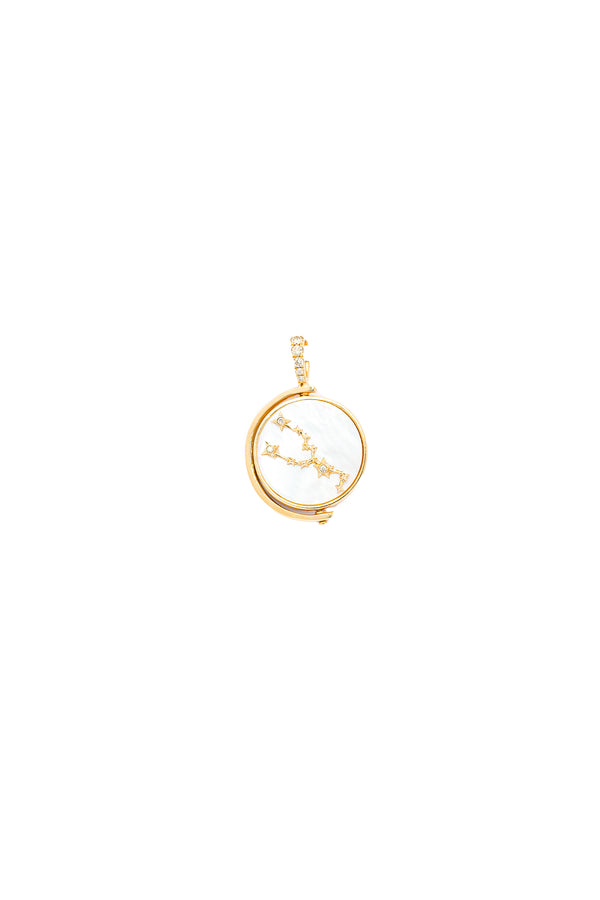 14k Gold Taurus Diamond Pendant