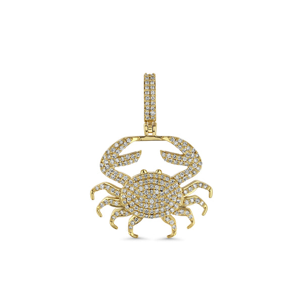 10K Gold Cancer Sign horoscope Pendant