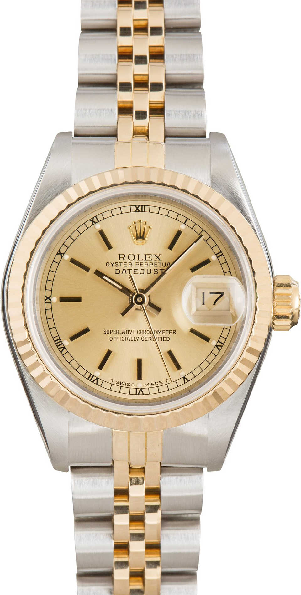 Pre-owned Rolex Datejust 69173 women’s watch two-tone champagne dial
