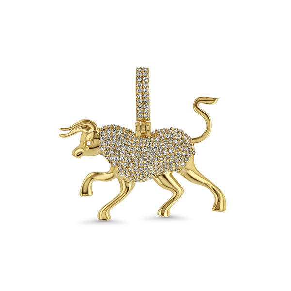 10K Gold Taurus Sign horoscope Pendant
