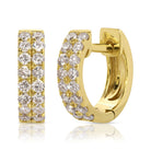 Double row Diamond Hoop/Huggies - Artwell&Co
