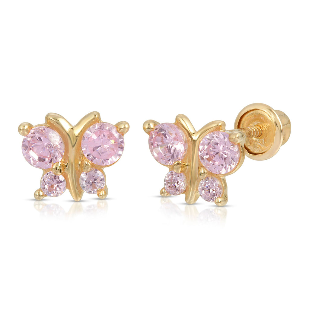 Rose Butterfly Stud Earrings - Artwell&Co