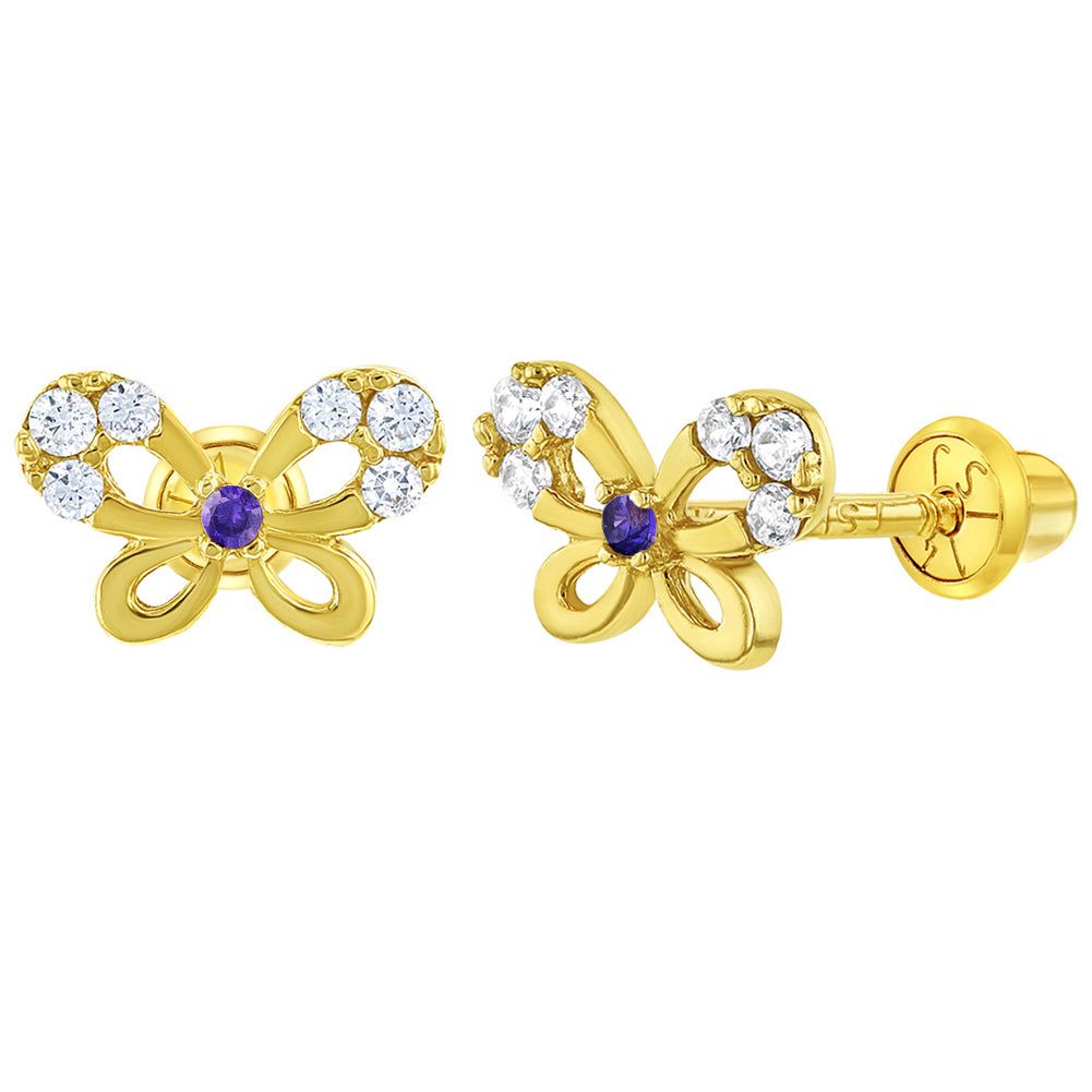 Purple Butterfly Stud Earring - Artwell&Co