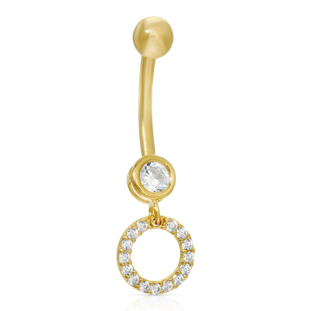 Diamond Circle Belly Ring - Artwell&Co