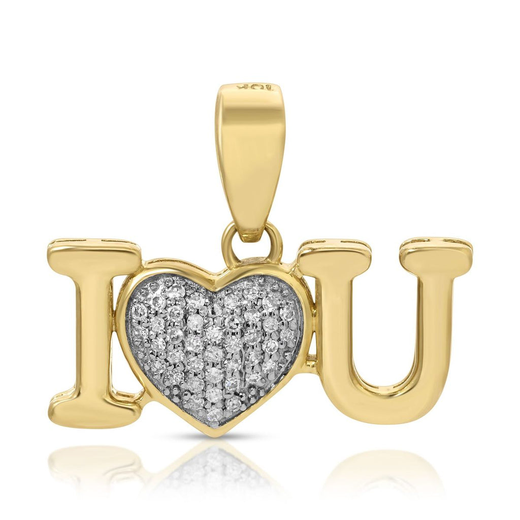 I love you diamond pendant - Artwell&Co