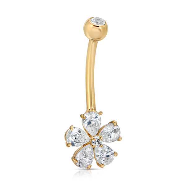 Diamond Pedal Belly Ring