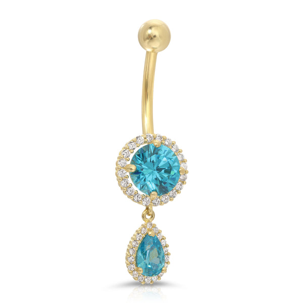 Aquarmarine Belly Ring