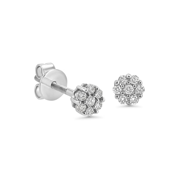 Diamond Flower Earrings