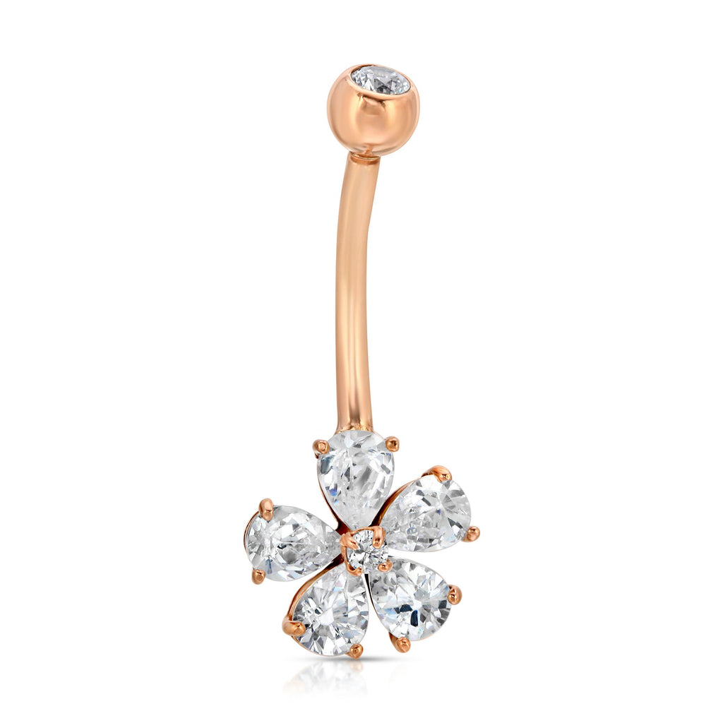 Diamond Pedal Belly Ring - Artwell&Co