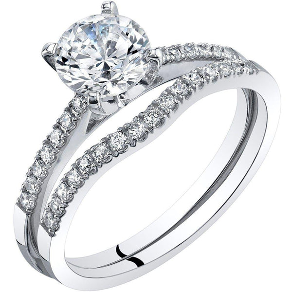 14k White Gold Diamond Wedding Ring (Set 1.5ct natural diamonds)