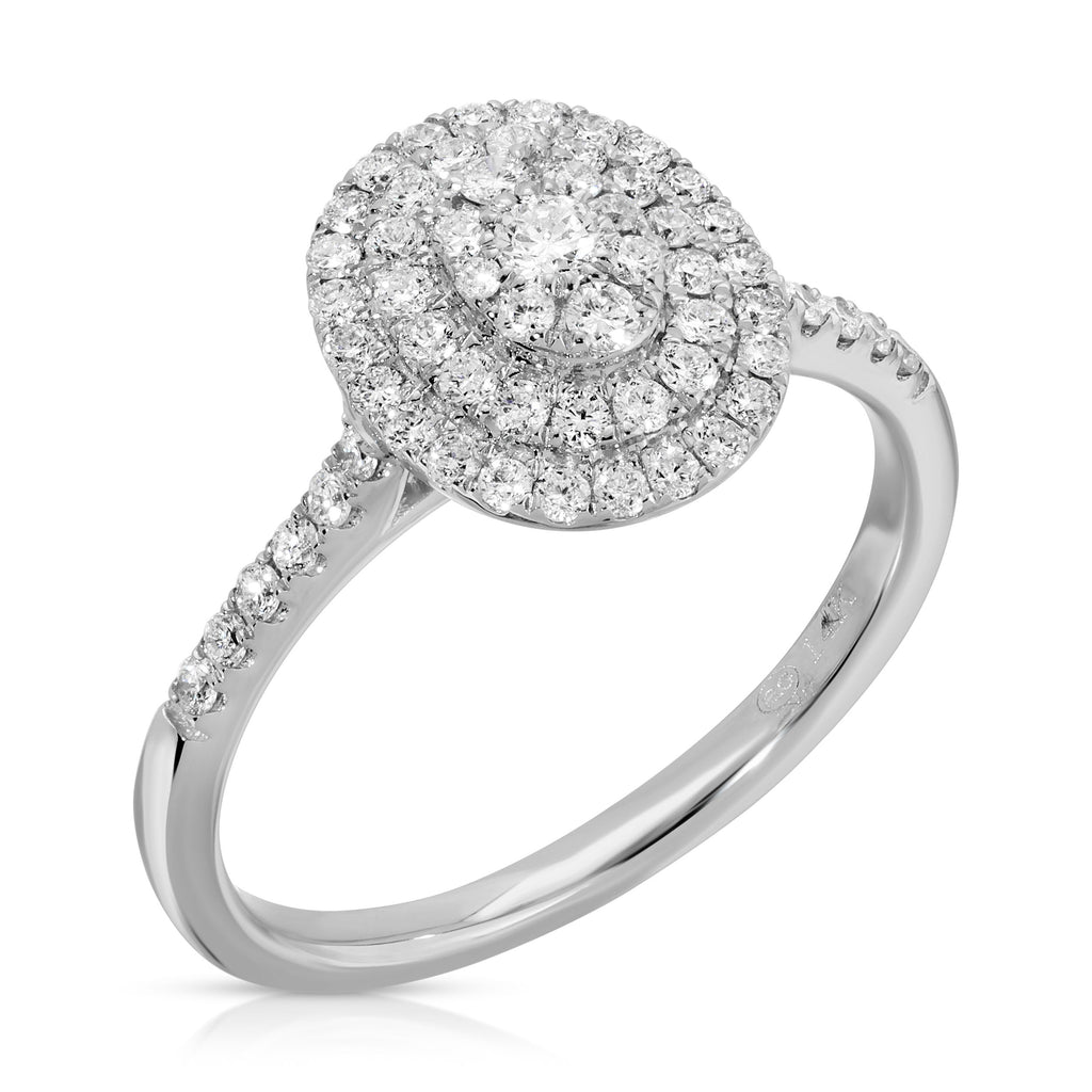 Runa halo diamond Ring - Artwell&Co