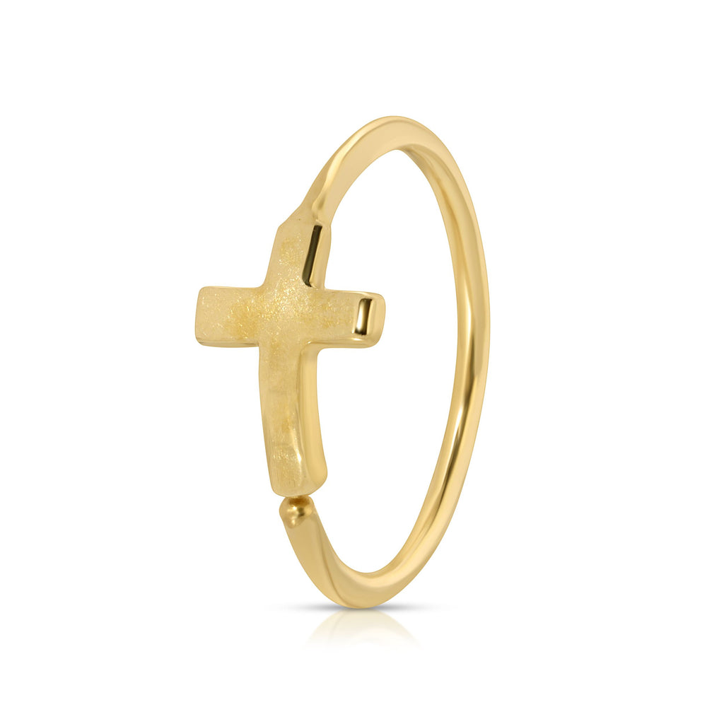 Holy cross hoop nose ring - Artwell&Co