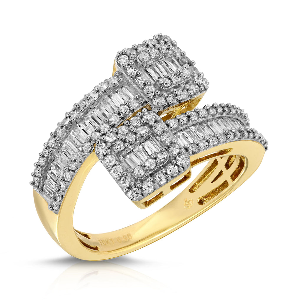 Love Cuff Baguette Diamond Ring - Artwell&Co
