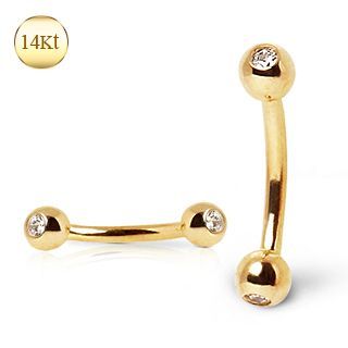 Gem Ball Eyebrow Ring - Artwell&Co