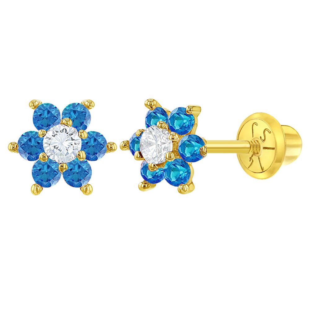 Blue Flower Stud Earrings - Artwell&Co