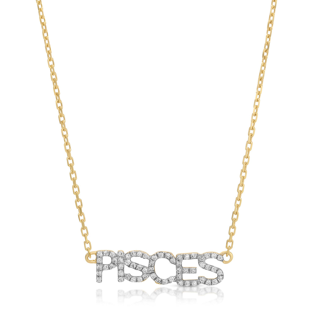 Pisces Zodiac Charm Necklace - Artwell&Co