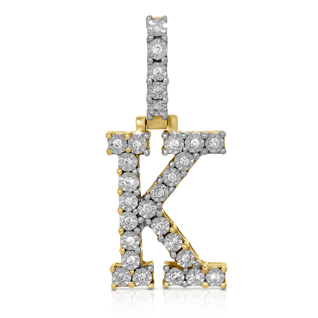 K illusion set diamond pendant - Artwell&Co