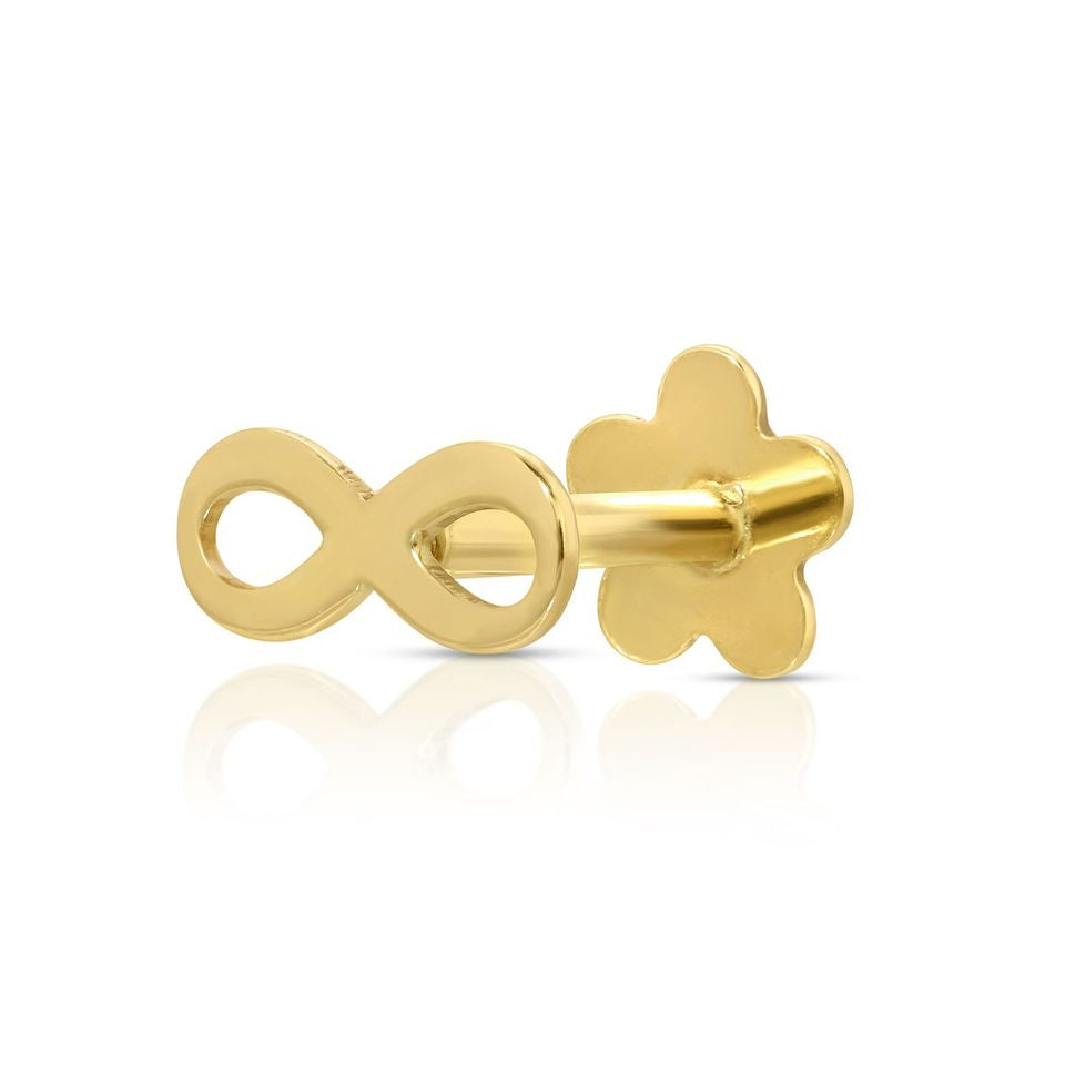 Gold infinity sign flat back - Artwell&Co