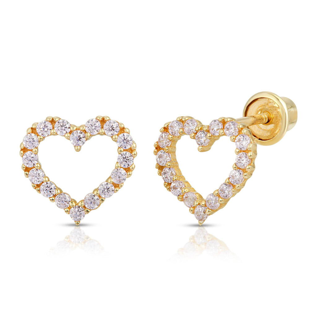 Shining Heart Stud Earrings - Artwell&Co