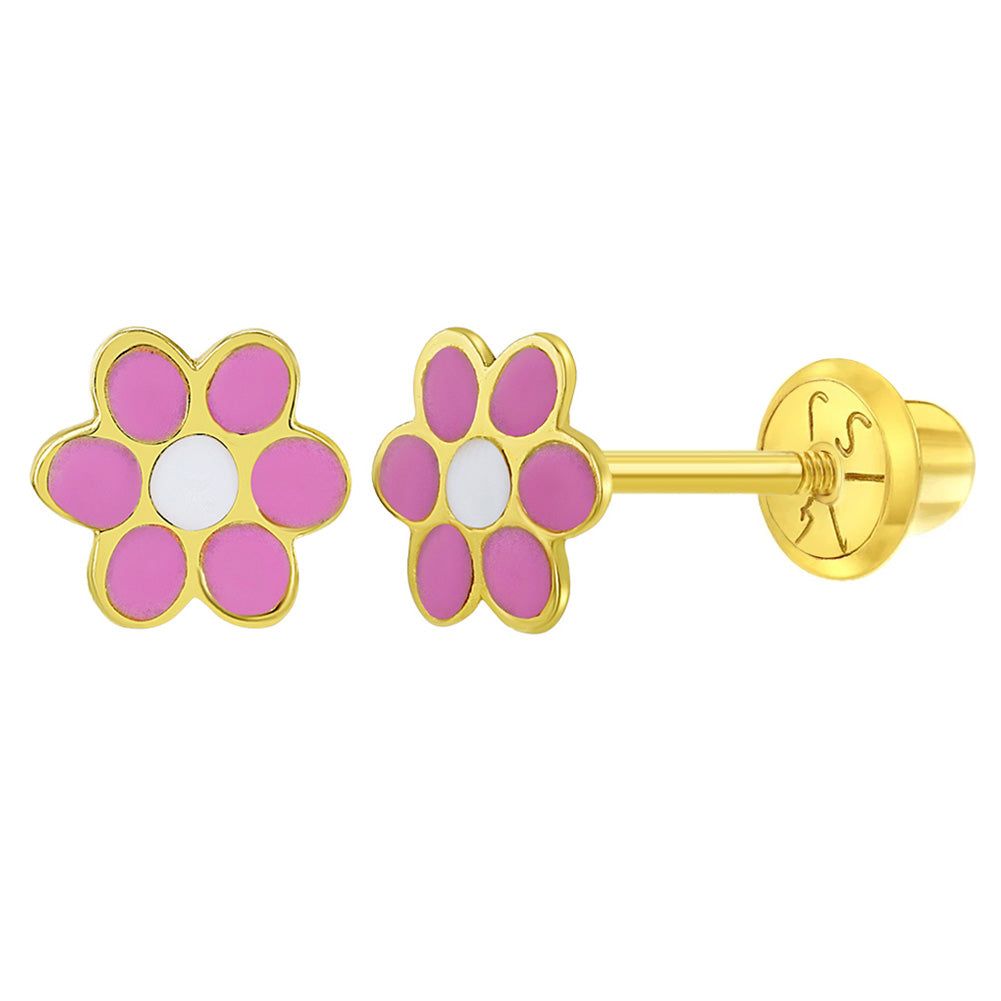 Pink Flower Stud Earrings - Artwell&Co