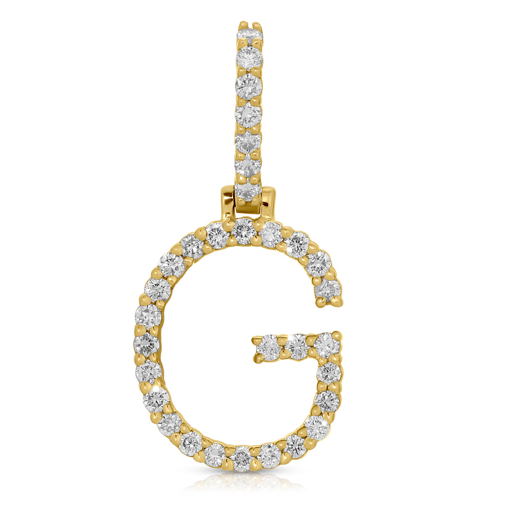Letter G Initial Diamond Pendant - Artwell&Co