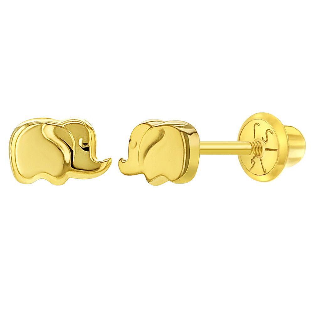 Gold Elephant Stud Earrings - Artwell&Co