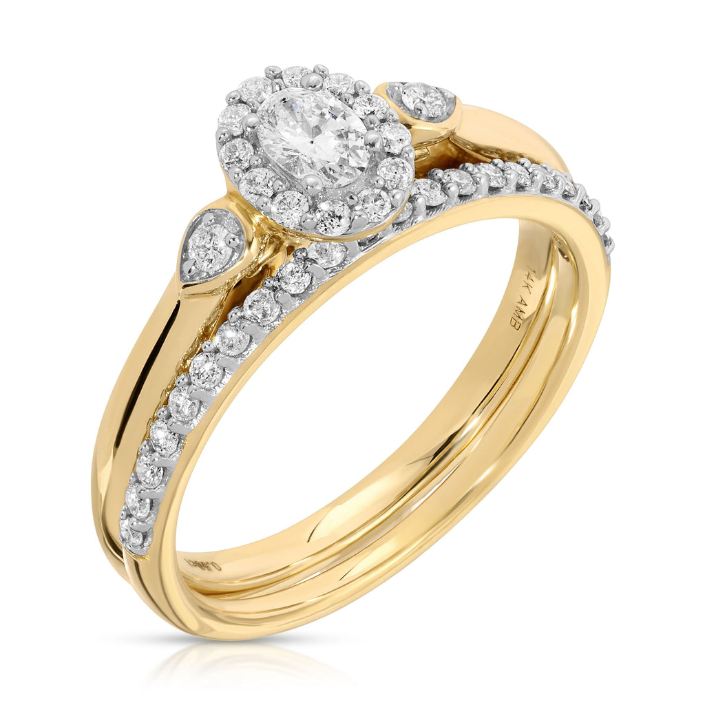 Cuddles Bridal Diamond Ring Set - Artwell&Co