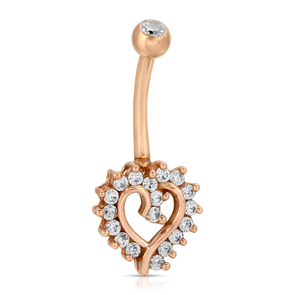 Heart Belly Ring - Artwell&Co