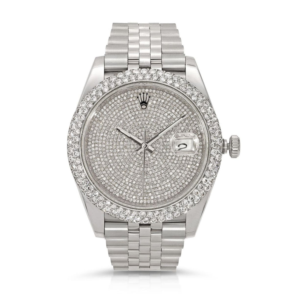 Rolex 41mm Datejust Diamond Dial watch - Artwell&Co