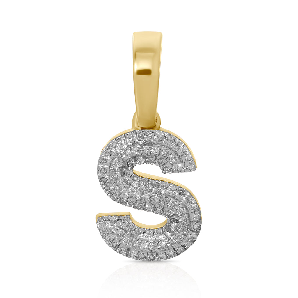 Small S diamond pendant - Artwell&Co